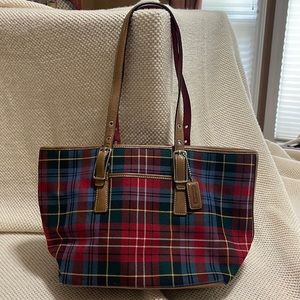 Christmas Tartan Coach bag